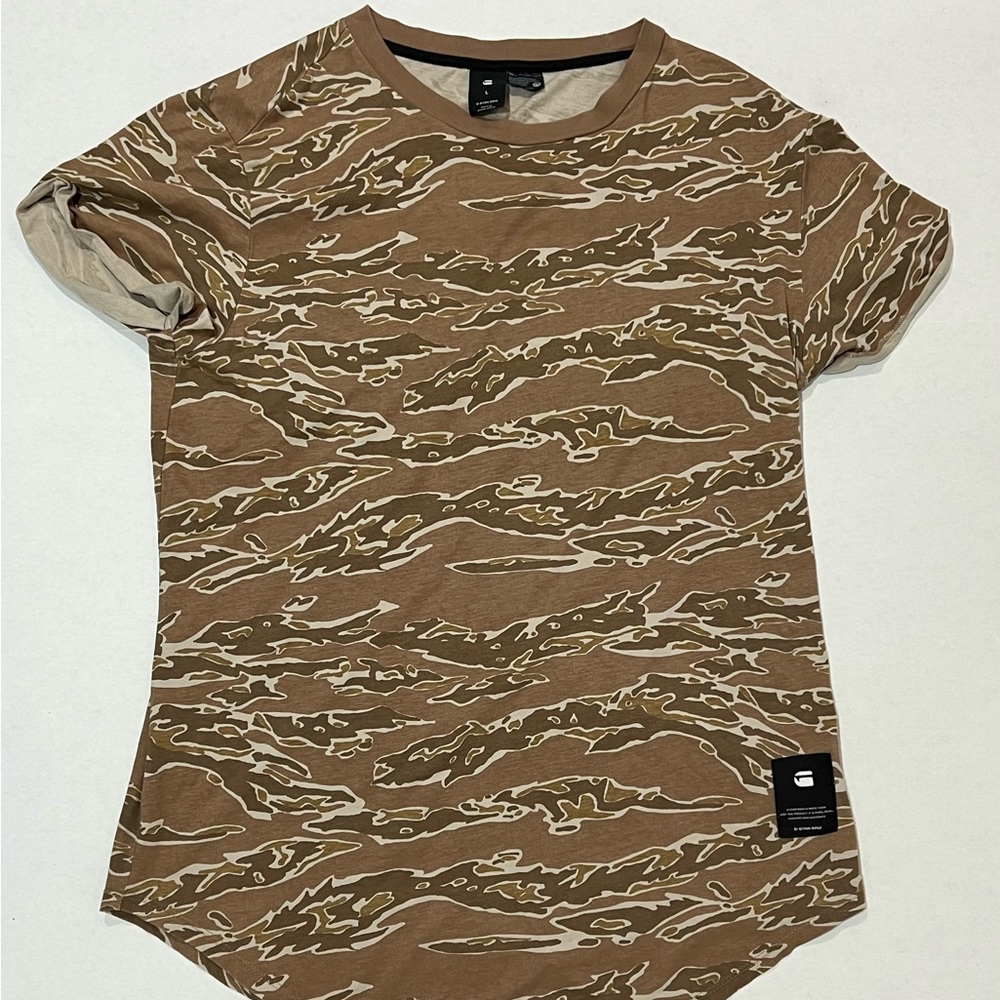 G-Star Raw Men's L Camo Roll Up Short Sleeve T-Shirt